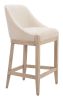 Calmo Beige Modern Upholstered Counter Stool