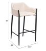 Andover Contemporary Barstool – Vinyl Upholstery & Steel Frame