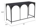 Loriet Modern Black Deco Powder-Coated Steel Console Table