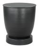 Baku Modern Minimalist Black Steel Side Table