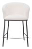 Essen Modern Teddy Fabric Counter Stool - Ivory