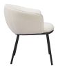 Essen Modern Teddy Fabric Dining Chair - Ivory