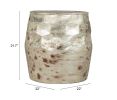 Pam Antique Beige Hand-Finished Side Table