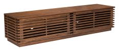 Linea Scandinavian Solid Fir Wood Wide TV Stand - Walnut