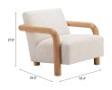 Subliem White Modern Accent Chair