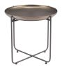 Bronson Modern Industrial Powder-Coated Steel Side Table