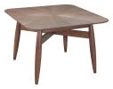 Silea Espresso Modern Square Rubberwood Dining Table