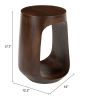 Okno Modern Mango Wood Sculptural Side Table