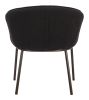 Essen Modern Teddy Fabric Dining Chair - Black & Bronze