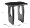 Arasan Contemporary Organic Solid Acacia Wood Accent Table