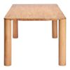Eazy Modern Natural Rubberwood Dining Table with Wood Veneer Top