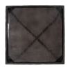 Cloe Black Modern Cast Glass Side Table