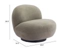 Myanmar Olive Green Shearling-Style Accent Chair