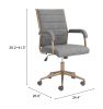 Auction Contemporary Beige Office Chair – Vinyl, Plywood & Steel