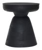 Sage Black Modern Round Side Tables – Set of 2