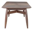 Silea Espresso Modern Rectangular Rubberwood Dining Table