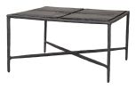Cloe Black Modern Cast Glass Coffee Table