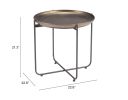 Bronson Modern Industrial Powder-Coated Steel Side Table