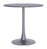 Soleil Gray Modern Aluminum Sunburst Dining Table