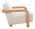 Subliem White Modern Accent Chair