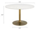 Ithaca Modern Marble Pedestal Dining Table