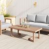 Leto Brown Modern Aluminum Coffee Table