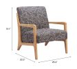 Runa Gray & Natural Modern Polyester Accent Chair