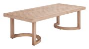 Leto Brown Modern Aluminum Coffee Table