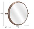 Rand Bronze Mid-Century Modern Industrial Wall Mirror
