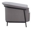 Burry Modern Vinyl Accent Chair with Steel Frame