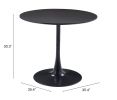 Opus Black Modern Floating Disc Pedestal Dining Table