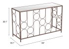 Convale Modern Glass and Steel Console Table
