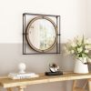Capell Industrial Glam Decorative Wall Mirror - Antique Gray
