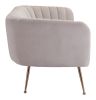 Deco Art Deco Velvet Sofa with Gold Legs