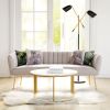 Deco Art Deco Velvet Sofa with Gold Legs
