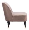 Bintulu Modern Taupe Velvet Accent Chair