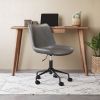 Byron Mid-Century Modern Vinyl Office Chair - Gray