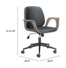 Ali Modern Black Office Chair – Vinyl, Plywood & Steel