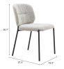 Plat Gray Modern Shearling-Style Dining Chair