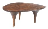 Spiker Walnut Modern Solid Mango Wood Coffee Table
