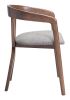 Cairo Modern Fabric Dining Chair with Rubberwood Frame