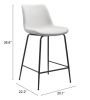 Byron Mid-Century Modern Vinyl Counter Stool - White