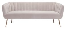 Deco Art Deco Velvet Sofa with Gold Legs