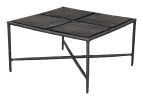 Cloe Black Modern Cast Glass Coffee Table