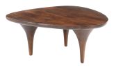 Spiker Walnut Modern Solid Mango Wood Coffee Table