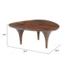Spiker Walnut Modern Solid Mango Wood Coffee Table