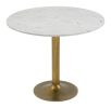 Fullerton Modern Marble Pedestal Accent Table