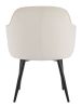 Jolie Ivory Modern Deco Fabric Dining Chair