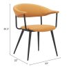 Sima Brown Modern Vinyl Dining Chair