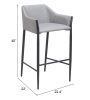 Andover Modern Vinyl Barstool – Contemporary Steel Frame Seating